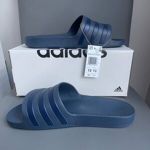 Adidas Adilette Aqua Slides Dark Blue/Ink Sandals Size Men 12 Women 13